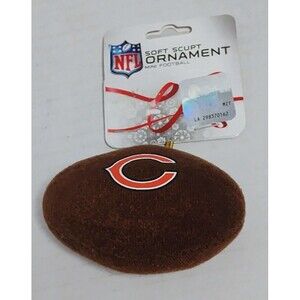 NFL OFFICIAL CHICAGO BEARS SOFT SCULPT ORNAMENT MINI FOOTBALL NEW